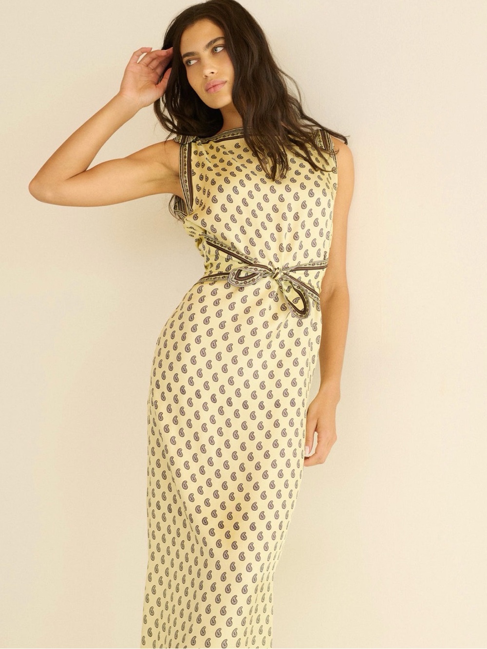 NWOT DÔEN Amorette Dress Sunlight Taormina Paisley Silk XS $458